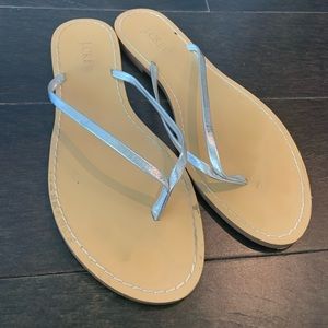J. Crew Silver Sandals